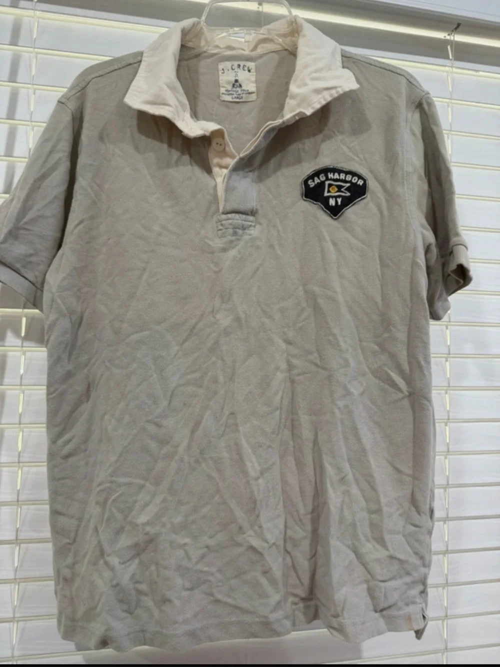 VintageJ. Crew Men's Short-Sleeve Polo Shirt in Light Gray - Sag Harbor NY Patch